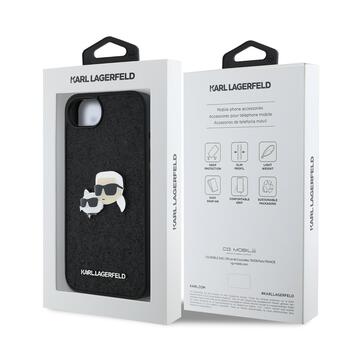 Karl Lagerfeld Fixed Glitter Metal K&CH Case Aizsargapvalks priekš Apple iPhone 16e (KLHCPSE4PFGKCPK)