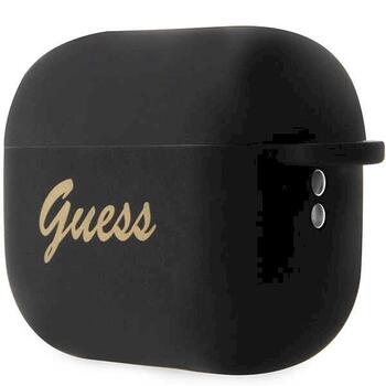Guess GUAP2LSCHSK Silicone Charm Heart Collection Защитный чехол для AirPods Pro 2 (2022/2023) / чёрный (GUAP2LSCHSK)