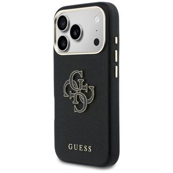 Case Guess FW Resin Logo Защитный чехол для iPhone 17 Pro / чёрный (GUHCP17L5PS4RGGK)