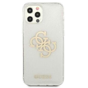 Guess GUHCP12LPCUGL4GTR Glitter 4G Big Logo Защитный чехол для iPhone 12 Pro Max 6,7