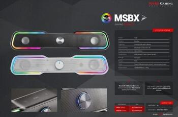 Mars Gaming MSBXW Bluetooth 5.0 Soundbar RGB / AUX / 10W (MSBXW)
