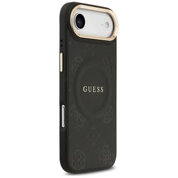 Case Guess Peony Hot Stamp MagSafe Защитный чехол для iPhone Air / чёрный (GUHMP17MPSAMSECK)