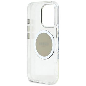 Case Guess IML Metal Colored Circle Classic Logo MagSafe Защитный чехол для iPhone 16 Pro / серый (GUHMP16LHTDRCEDG)