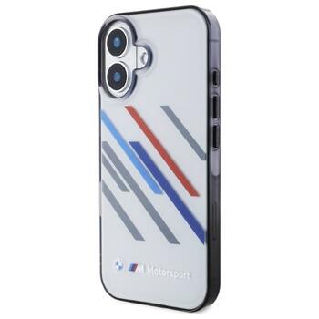 BMW Motorsport IML Random Stripes Aizsargapvalks Priekš Apple iPhone 16 (BMHCP16S23HTRAG)