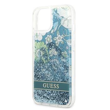 Guess GUHCP13SLFLSN Hardcase Flower Liquid Glitter Защитный чехол для iPhone 13 mini 5,4