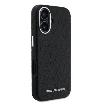 Karl Lagerfeld Grained PU Repeated Logo MagSafe Case Чехол для Apple iPhone 16 (KLHMP16SPGKLFOFK)