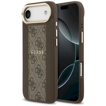 Guess 4G Stripe MagSafe Защитный чехол для iPhone 17 Air / коричневый (GUHMP17MPG4SEMCW)