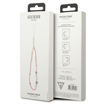 Guess Phone Strap GUSTSHPP Ремешок на шею для телефонов Beads Shell / розовый (GUSTSHPP)