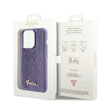 Guess GUHCP14LPSFDGSU Sequin Script Metal Aizsargapvalks priekš iPhone 14 Pro 6.1