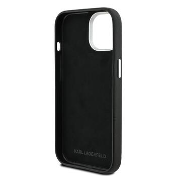 Karl Lagerfeld Grained PU K&CH Heads Case Чехол для Apple iPhone 15 (KLHCP15SPSFDHPK)