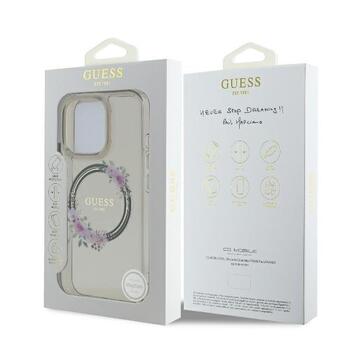 Guess IML Flowers Wreath MagSafe Case Защитный Чехол для Apple iPhone 16 Pro Max (GUHMP16PMLHFWFCK)
