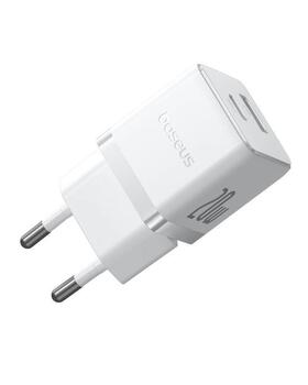 Baseus Palm Fast Charger Зарядное устройство USB-A + USB-C 20W / белый (P10111608213-00)