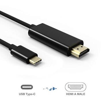 RoGer Кабель USB-C на HDMI 4K@30Hz / 1.8m (RO-USBC2HDMI1.8M-BK)