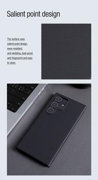 Nillkin Super Frosted PRO Magnetic Back Cover Защитный чехол для Samsung Galaxy S24 Ultra / чёрный (57983118489)