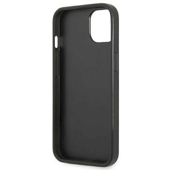 Guess GUHCP14MPSATLK Hardcase Saffiano Triangle Logo Aizsargapvalks priekš iPhone 14 Plus/15 Plus 6.7