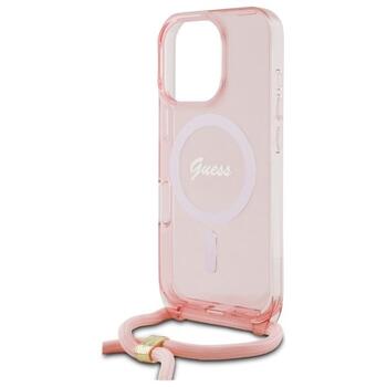 Guess GUHMP16XHCTSGNSP Crossbody Cord Script MagSafe Защитный чехол для iPhone 16 Pro Max 6.9