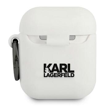 Karl Lagerfeld KLACCSILKHWH AirPods cover Защитный чехол Silicone Ikonik / белый (KLACCSILKHWH)