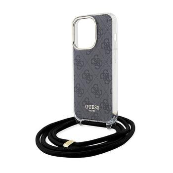Guess GUHCP15LHC4SEK Crossbody Cord 4G Print Защитный чехол для iPhone 15 Pro 6.1