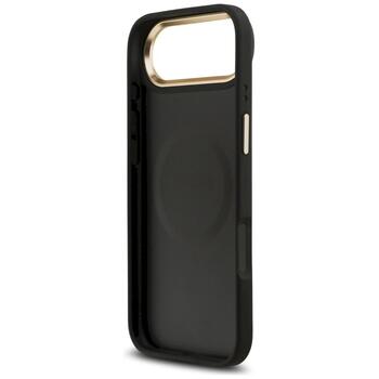 Case Guess Peony Hot Stamp MagSafe Защитный чехол для iPhone Air / чёрный (GUHMP17MPSAMSECK)