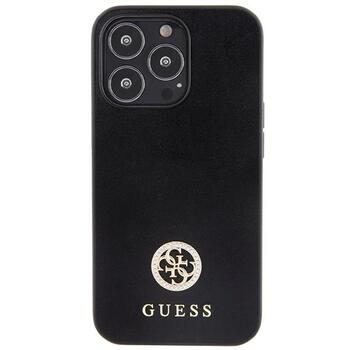Guess GUHCP13LPS4DGPK Hardcase Strass Metal Logo Aizsargapvalks priekš iPhone 13 Pro 6.1