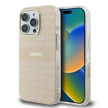 DKNY Repeat Texture Pattern With Stripe Защитный Чехол для Apple iPhone 16 Pro Max (DKHMP16XHRHSEP)