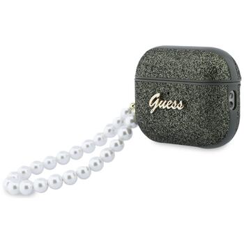 Case Guess Glitter Pearl Strap Защитный чехол для AirPods Pro 3 / khaki (GUAP3GLGPSA)