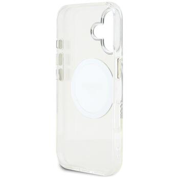 Case Guess IML Metal Colored Circle Classic Logo MagSafe Защитный чехол для iPhone 16 / белый (GUHMP16SHTDRCEDH)