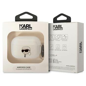 Karl Lagerfeld KLAPHNIKTCT Karl`s Head Aizsargapvalks priekš AirPods Pro / caurspīdīgs (KLAPHNIKTCT)