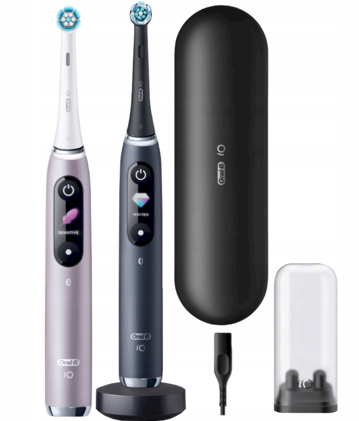 Oral-B iO Series 9 Duo Pack Magnetic Elektriskās zobu birstes 2gb. Black / Pink (4210201411550)