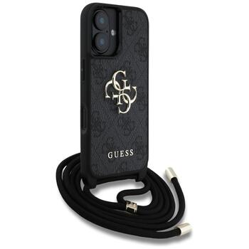 Guess PU 4G Metal Logo Crossbody Strap Case Чехол для iPhone 16 (GUHCP16SP4GMGCRK)