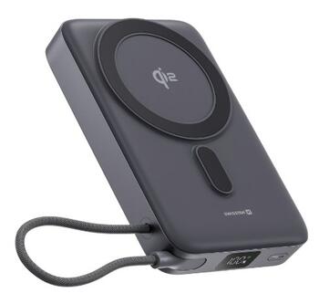Swissten Qi2 MagSafe Power Bank 15W со встроенным кабелем USB-C 10000 mAh (22013979)