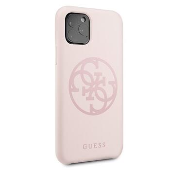 Guess GUHCN58LS4GLP Silicone 4G Tone On Tone Защитный чехол для iPhone 11 Pro / светло-розовый (GUHCN58LS4GLP)