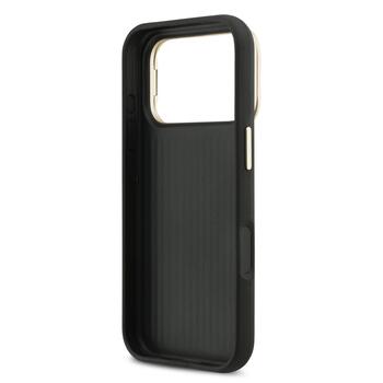 Guess PU Grained 4G Logo Stand Camera Frame Case Защитный чехол для iPhone 17 Pro / чёрный (GUHCP17LPCS4GSK)