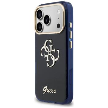 Case Guess IML 4G Script Metal Защитный чехол для iPhone 17 Pro Max / синий (GUHCP17X5HC4MLSB)