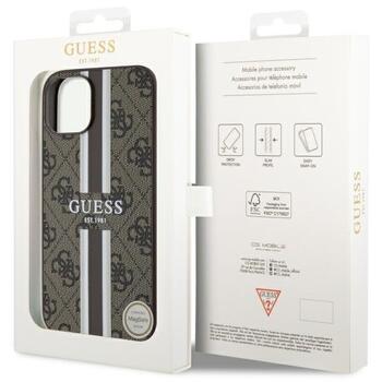 Guess GUHMP14SP4RPSW Hardcase 4G Printed Stripes MagSafe Aizsargapvalks priekš iPhone 14 / 15 / 13 6.1