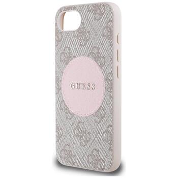 Guess 4G Circle Classic Logo MagSafe Защитный чехол для iPhone 16e / 17e / розовый (GUHMPSE4P4PGRSGP)