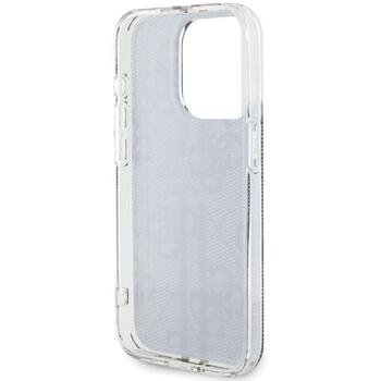 Guess GUHCP15LH4PSEGK Hardcase IML 4G Gold Stripe Aizsargapvalks priekš iPhone 15 Pro 6.1