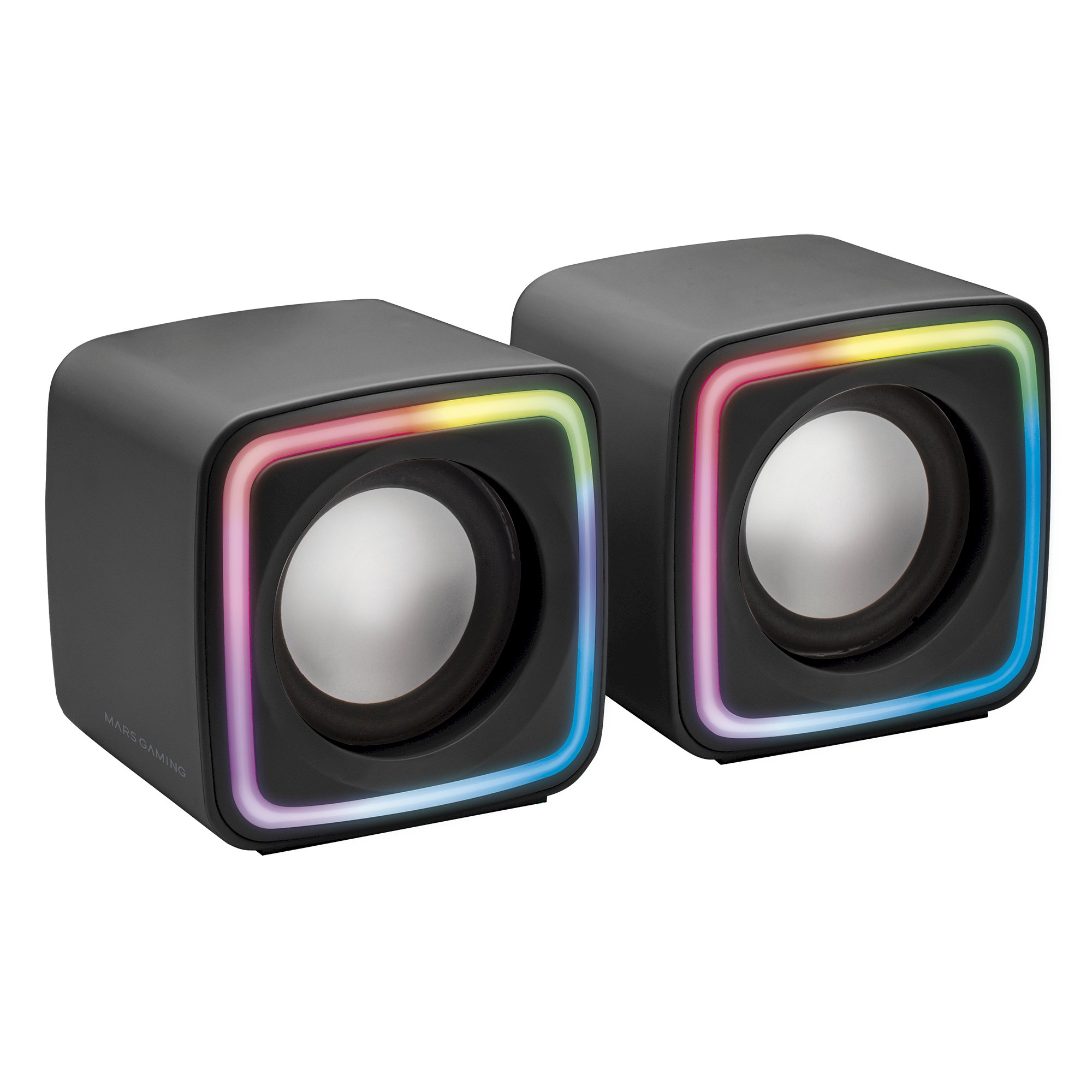 Mars Gaming MSCUBE Компактные RGB игровые колонки DSP 8W / чёрные (MSCUBE)