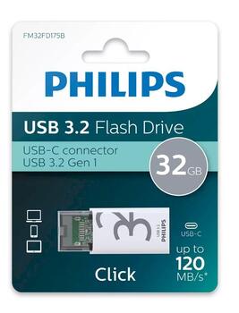 Philips Click USB-C 3.2 флеш-память 32GB (FM32FD175B/00)
