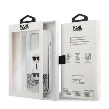 Karl Lagerfeld KLHCP13LKICGLS hardcase Liquid Glitter Karl&Cho Aizsargapvalks priekš iPhone 13 Pro / 13 6,1