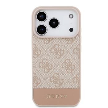 Guess PU 4G Stripe Case Защитный чехол для iPhone 17 Pro / розовый (GUHCP17LG4GLPI)