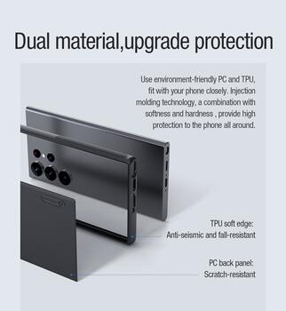 Nillkin Super Frosted PRO Magnetic Back Cover Защитный чехол для Samsung Galaxy S23 Ultra / чёрный (57983113366)