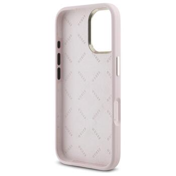 Guess GUHCP16SM4DGPP Silicone Logo Strass 4G Защитный чехол для iPhone 16 6.1