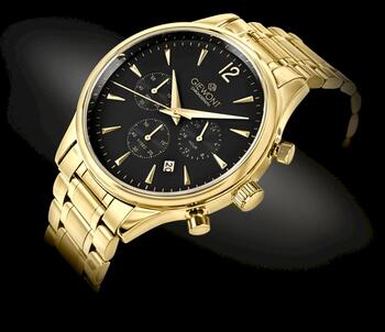 Giewont Chronograph Sapphire Vīriešu pulkstenis / zelta melns (GW6310-B4)