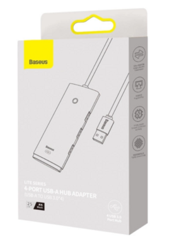 Baseus Lite Series 4в1 Hub USB - 4x USB 3.0 / 25cm (WKQX030001)