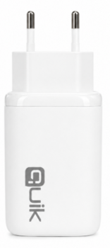 Quik Accessories QG-311 GaN Charger 2x USB-C / USB Tīkla Lādētājs 65W (QG-311)