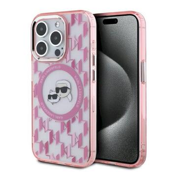 Karl Lagerfeld KLHMP15XHMCKMHP IML Monogram Karl&Choupette Head Aizsargapvalks priekš iPhone 15 Pro Max 6.7