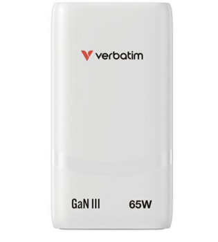 Verbatim Fold n Go Сетевой зарядное устройство USB-C 65W белый (32355)