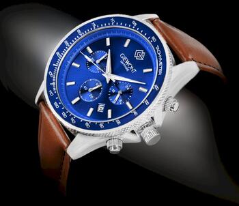 Giewont Chronograph Sapphire Vīriešu pulkstenis / brūni zils (GW3520-A5)