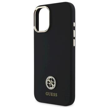 Guess GUHCP16SM4DGPK Silicone Logo Strass 4G Защитный чехол для iPhone 16 6.1